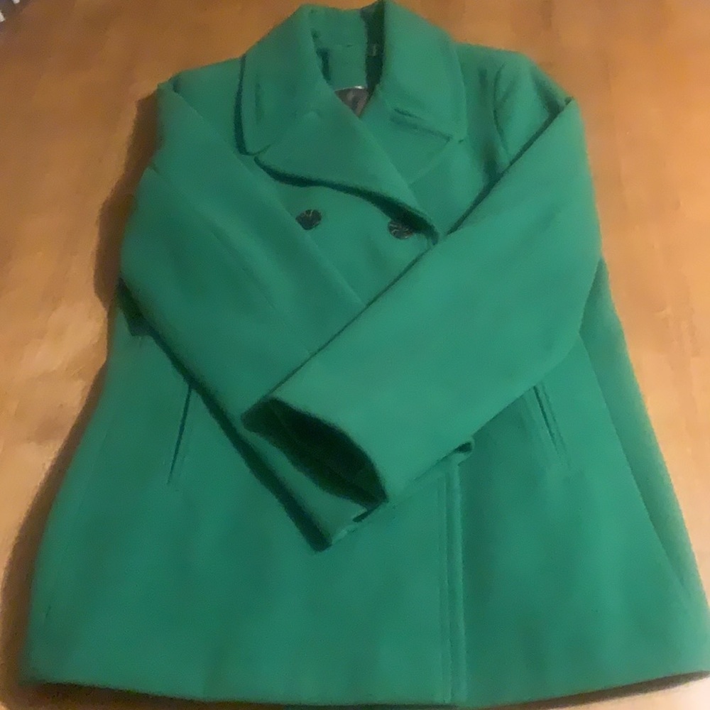Calvin Klein Green Pea Coat 🍀🍀☘️ - Picture 2 of 16
